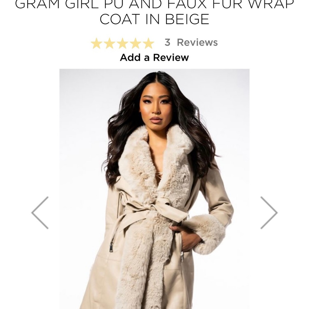 Faux Fur Wrap Coat